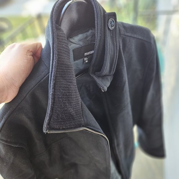 Mens Murano Coat Dark Navy Blue size Medium 70% wool, 10% cashmere - Picture 7 of 8